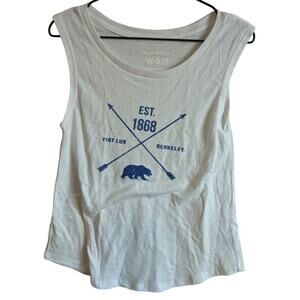Berkley Fiat Lux Womens Sz S Tank Top White by alma Mater New